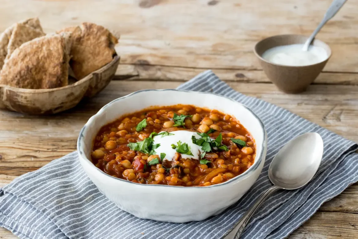 Spicy Lentil and Chickpea Stew