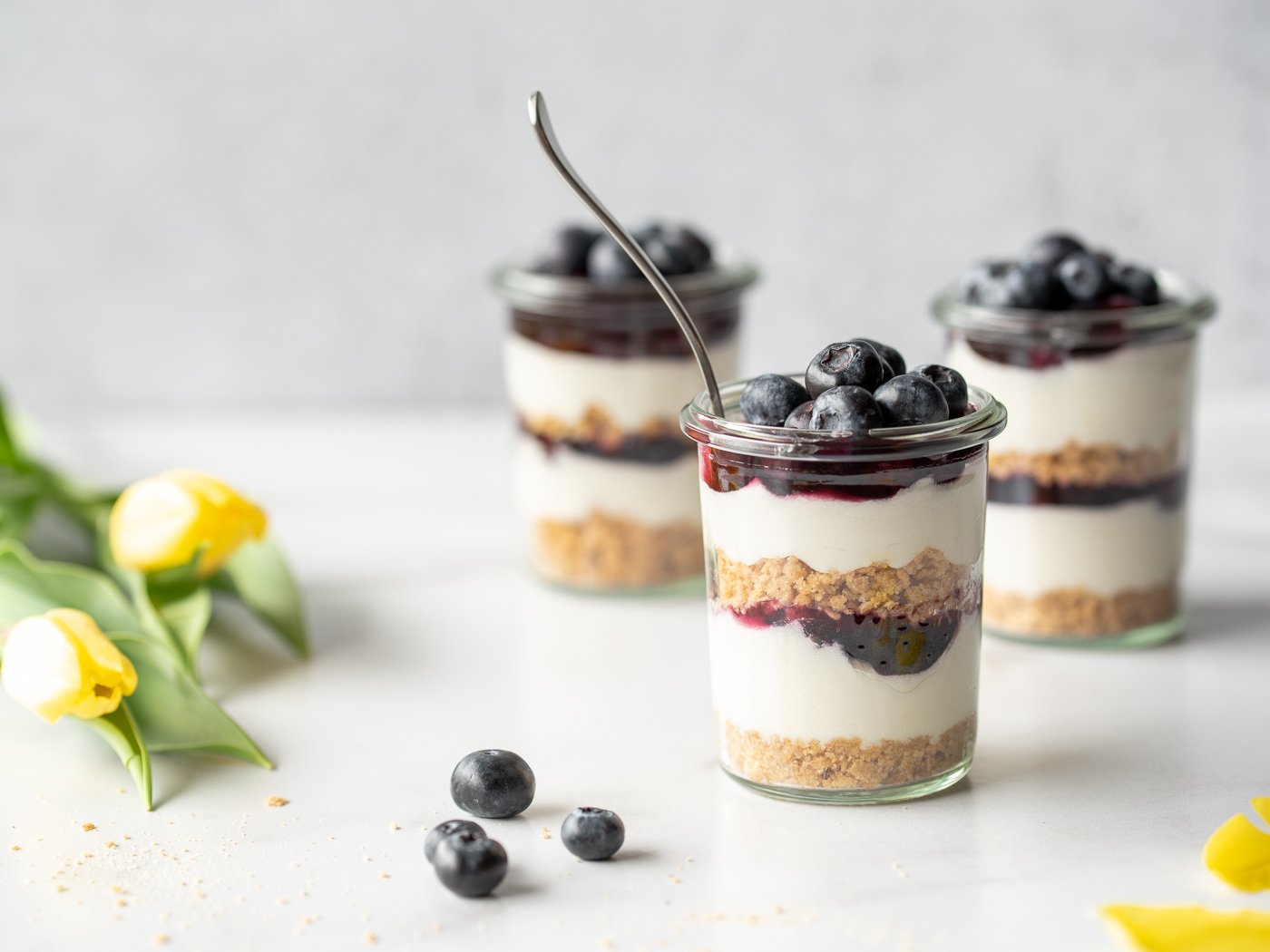 Homemade Blueberry Cheesecake Cups