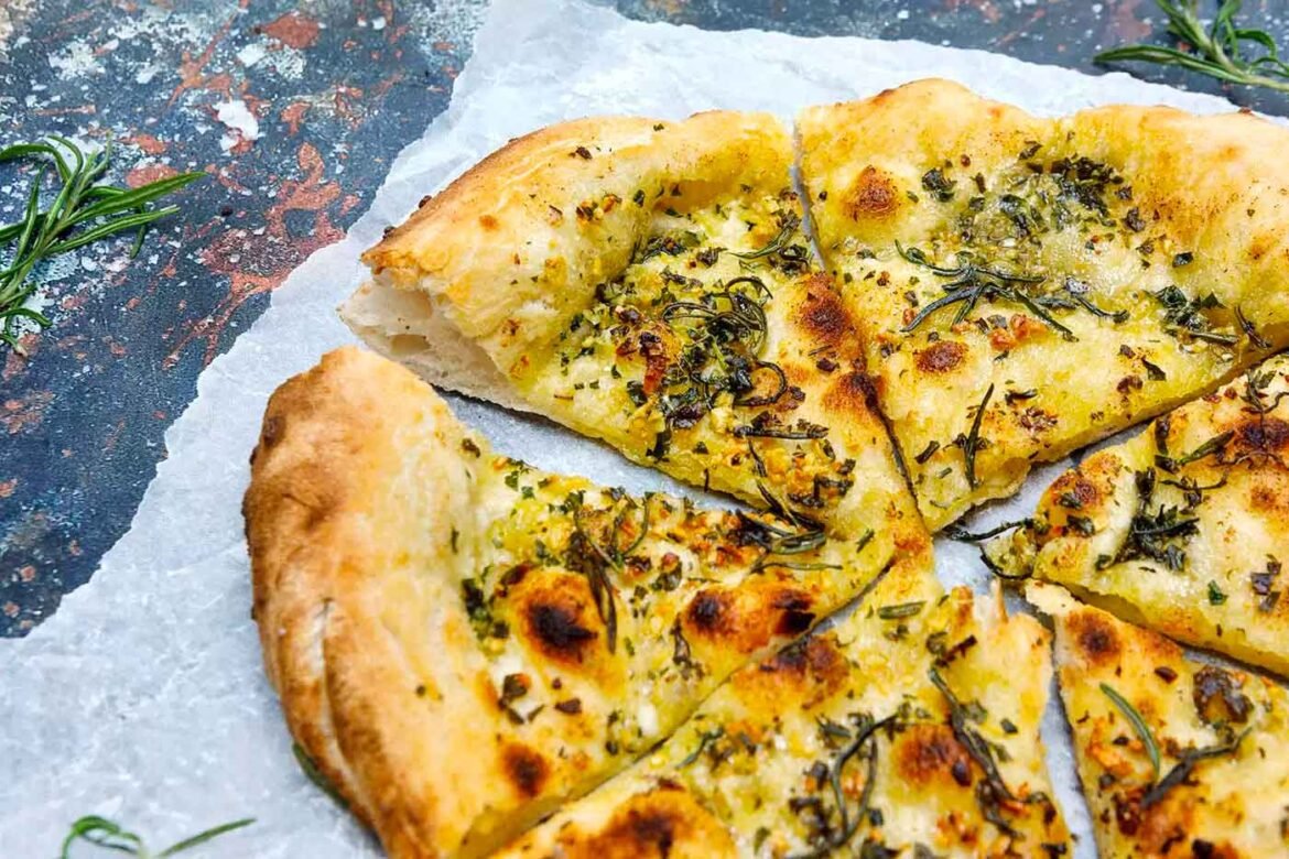 Cheesy Garlic Bread Pizza
