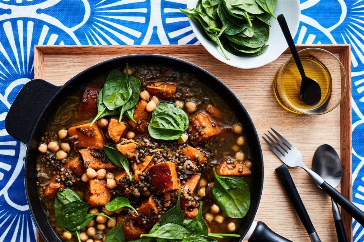 Vegan Lentil Stew with Sweet Potatoes